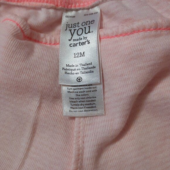 Baby Girl's Just One You by Carter's Light Pink & White Shorts- Size 12M - Picture 4 of 4